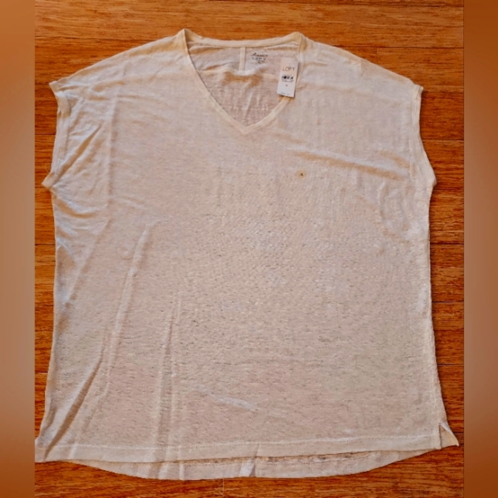 LOFT LINEN t shirt size XL NWT
